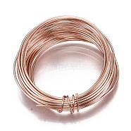 Round Copper Wire for Jewelry Making, for Jewelry Making, Raw(Unplated), 18 Gauge, 1mm, about 16.4 Feet(5m)/roll(CWIR-ZX002-1.0mm-R)