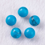 Synthetic Turquoise Beads, Gemstone Sphere, Undrilled/No Hole, Dyed, Round, 8mm(G-K275-31-8mm)