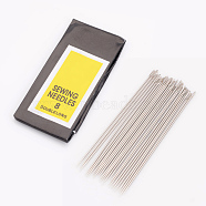 Iron Sewing Needles, Darning Needles, Platinum, 0.7mm thick, 55mm long, hole: 0.5mm, 25pcs/bag(X-E253-8)