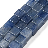 Natural Blue Aventurine Beads Strands, Cube, 6~6.5x6~6.5x6~6.5mm, Hole: 1.2mm, about 63~64pcs/strand, 15''~15.16''(38.1~38.5cm)(G-Q1008-B15)