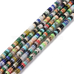 Natural & Synthetic Gemstone Beads Strands, Flat Round, 4x2mm, Hole: 1mm, about 169pcs/strand, 14.96''(38cm)(G-P468-02)