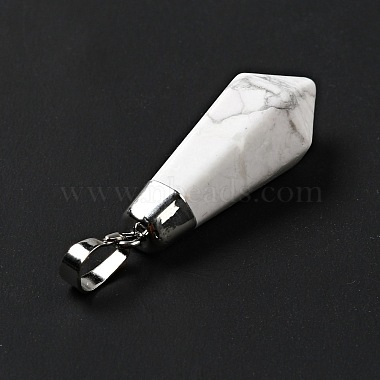 Natural Howlite Pointed Pendants(G-P474-02P-09)-4