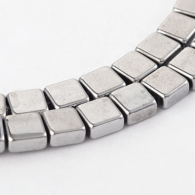 Electroplate Non-magnetic Synthetic Hematite Square Bead Strands(G-L368-02D)-2