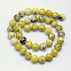 Natural Yellow Turquoise(Jasper) Beads Strands(GSR10mmC007)-2