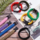 9Pcs 9 Colors Survival Polyester Cord Bracelets Set with Plastic Clasps for Hiking Camping Outdoor(BJEW-AN0001-60)-5
