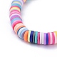 Bracelets élastiques faits à la main de perles heishi en pâte polymère(BJEW-JB05300-01)-3