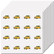 8Pcs Plastic Waterproof Self-Adhesive Picture Stickers, Round Dot Cartoon Decals for Kid's Art Craft, Car, 150x150mm, Sticker: 25mm, 8 pcs/set(DIY-WH0428-124)