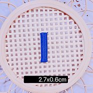 (Clearance Sale)Computerized Embroidery Cloth Self Adhesive Patches, Stick on Patch, Costume Accessories, Letter, Blue, I:26x6mm(FIND-TAC0002-02I)