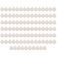 Golden Plated Enamel Alloy Charms, Enamelled Sequins, Flat Round, White, Letter.L, 14x12x2mm, Hole: 1.5mm, 100pcs/Box(ENAM-SZ0001-26A-L)