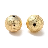 Rack Plating Brass Beads, Texture Round, Cadmium Free & Lead Free, Long-Lasting Plate, Real 18K Gold Plated, 12mm, Hole: 2mm(KK-L220-052A-G)