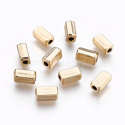 Alloy Beads, Cuboid, Light Gold, 9x5x4mm, Hole: 2mm(PALLOY-L208-017G-AAA)