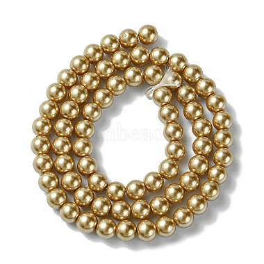 Eco-Friendly Dyed Glass Pearl Beads Strands(HY-A008-6mm-RB093)-2