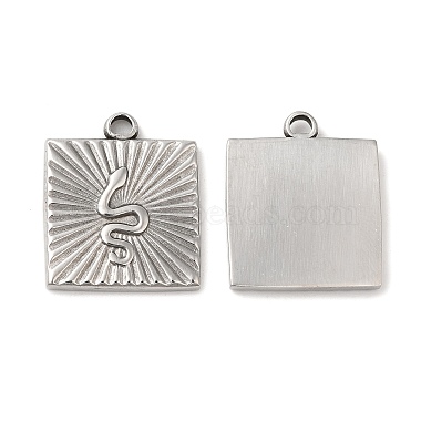 Stainless Steel Color Square 316L Surgical Stainless Steel Pendants