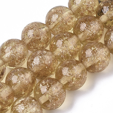 12mm Goldenrod Round Lampwork Beads
