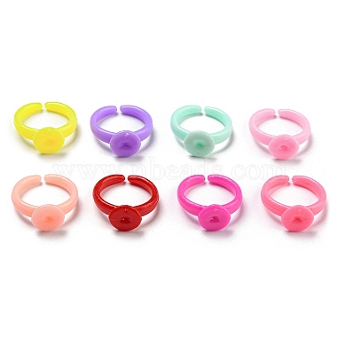 Mixed Color Flat Round Acrylic Ring Components