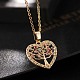 Colorful CZ Heart-shaped Tree of Life Pendant Necklace for Women(ST4153547)-1