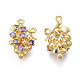 Brass Micro Pave Cubic Zirconia Pendants(KK-N231-231)-2