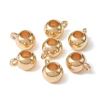 CCB Plastic Tube Bails, Round, Golden, 13.5x8x10mm, Hole: 1.6mm, Inner Diameter: 4.8mm(CCB-C002-01B-G)
