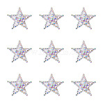 Rhinestone Patches, Iron/Sew on Appliques, Costume Accessories, for Clothes, Bag Pants, Shoes, Cellphone Case, Star, 29.5x30.5x2.5mm(PATC-TAC0004-02B)