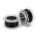 2 Rolls Round Copper Craft Wire, for Jewelry Making, Long-Lasting Plated, Black, 24 Gauge, 0.5mm, about 39.37 Feet(12m)/roll.(CWIR-YW0001-05A)