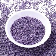 MIYUKI Delica Beads, Cylinder, Japanese Seed Beads, 11/0, (DB1185) Galvanized Semi-Frosted Eggplant, 1.3x1.6mm, Hole: 0.8mm, about 2000pcs/10g(X-SEED-J020-DB1185)