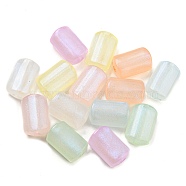 Luminous Acrylic Beads, Glitter Beads, Glow in the Dark, Tube, Mixed Color, 18.5x12x8.5mm, Hole: 2.8mm, about 328pcs/500g(MACR-D024-18)