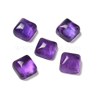 Natural Amethyst Cabochons, Square, Square, 10x10x6mm(G-H282-01A)