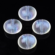 Transparent Acrylic Beads, Glitter Powder, Oval, Clear, 15x12x12mm, Hole: 2mm, about 347pcs/500g(X-OACR-N008-088)