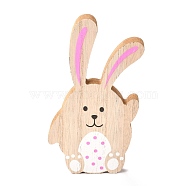 Easter Theme Natural Wood Display Decorations, Bunny, BurlyWood, 80x12x150mm(AJEW-P087-A01)