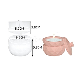 DIY Food Grade Silicone Candle Molds, for Candle Making, Cup, White, 5.8x9.5cm(PW-WGEB139-02)