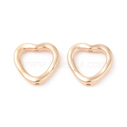 CCB Plastic Bead Frames, Heart, Golden, 13x14x3mm, Hole: 1.4mm, Inner Diameter: 8x9mm(CCB-N006-49G)