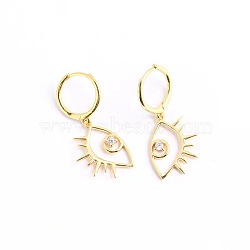 Fashionable S925 Silver Eyelash Eye Earrings for Daily Dating Wear(EI6611-1)