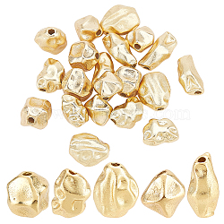 Elite 20Pcs 5 Style Brass Beads, Twist Nuggets, Cadmium Free & Nickel Free & Lead Free, Long-Lasting Plated, Real 18K Gold Plated, 6.5~10x4.5~7.5x4.5~6mm, Hole: 1mm, 4pcs/style(KK-PH0004-77)