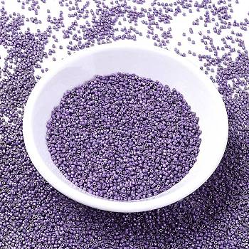MIYUKI Delica Beads, Cylinder, Japanese Seed Beads, 11/0, (DB1185) Galvanized Semi-Frosted Eggplant, 1.3x1.6mm, Hole: 0.8mm, about 2000pcs/10g