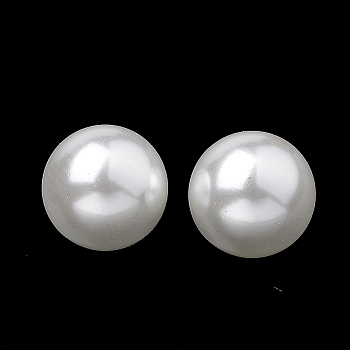 Eco-Friendly Glass Pearl Beads, High Luster, Grade A, No Hole/Undrilled Round, White, 4mm