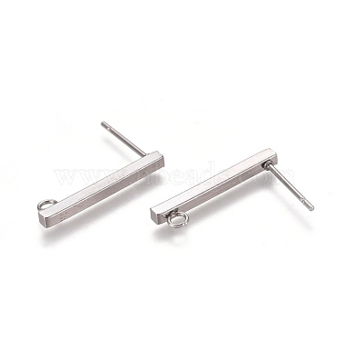 Stainless Steel Color Rectangle Stainless Steel Stud Earring Findings
