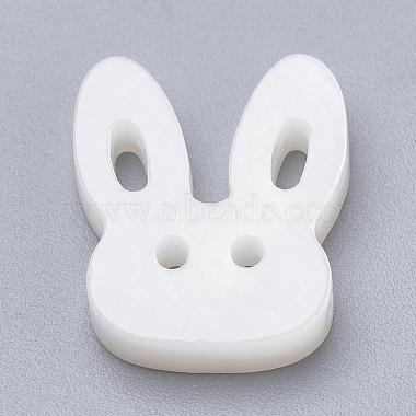 Bunny Natural Freshwater Shell Beads(SHEL-T007-18)-4