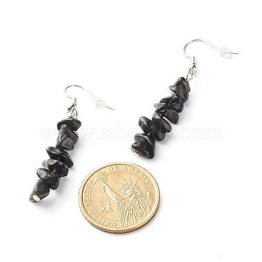Boucles d'oreilles pendantes en perles d'obsidienne naturelle(EJEW-JE04649-10)-3