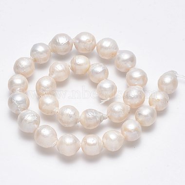 Nuggets Natural Baroque Pearl Keshi Pearl Beads Strands(PEAR-Q004-32)-2