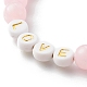 Round Imitation Gemstone & Plating Beads Stretch Bracelet Sets(BJEW-JB06409-01)-4