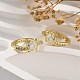 Brass Micro Pave Cubic Zirconia Hoop Earrings(EJEW-C136-01A-02)-2