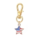 Independence Day Alloy Enamel Pendant Decorations(HJEW-JM00907)-2