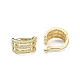 Rack Plating Brass Micro Pave Cubic Zirconia Cuff Earring(EJEW-C086-12G)-2