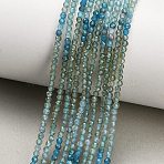 Gradient Color Natural Apatite Beads Strands, Faceted, Round, 2mm, Hole: 0.5mm, about 173pcs/strand, 15.35''(39cm)(GG-CBA1668-A04-2mm)