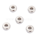 Non-Tarnish 202 Stainless Steel Spacer Beads, Flat Round, Stainless Steel Color, 5x2mm, Hole: 1.8mm(X-STAS-H152-05B-P)