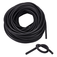 1 Roll Round Nitrile Rubber Cord, Synthetic Rubber Round Cord, Black, 6mm, about 16.40 Yards(15m)/Roll(OCOR-NB0001-91)