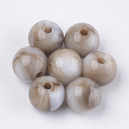 Acrylic Beads, Imitation Gemstone Style, Round, Gainsboro, 8x7.5mm, Hole: 1.6mm, about 1850pcs/500g(OACR-S029-060B-05)