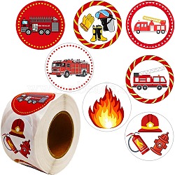 Adhesive Roll Sticker Labels, for Envelopes, Bubble Mailers and Bags, Fire Themes, Mixed Shapes, 25mm, 500pcs/roll(DIY-S001-05A)