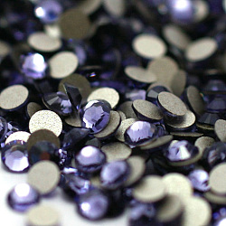 Glass Flat Back Rhinestone, Grade A, Back Plated, Faceted, Half Round, Tanzanite, 3~3.2mm, about 1440pcs/bag(RGLA-C002-SS12-539)