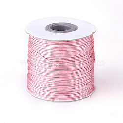 Eco-Friendly Korean Waxed Polyester Cord, Lavender Blush, 0.8mm, about 174.97 yards(160m)/roll(YC-P002-0.8mm-1119)
